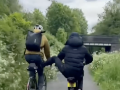 Fatbiker gaat volledig in de fout: bizar tafereel haarscherp vastgelegd op camera